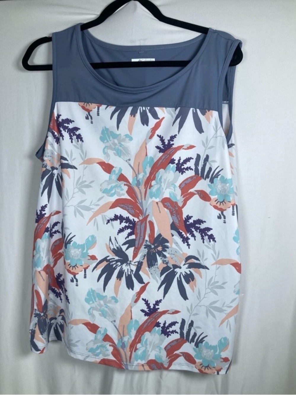 XL Columbia New Moon Magnolia Print Chill River Tank Top Dusty Purple Outdoor
